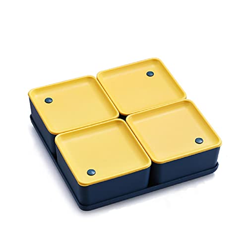 Schachtel der Gnade, Kerzenkiste verpackt, Box Grid Melone Samen Snack Obstteller Obstteller Candy Box Net Rot Haushalt Wohnzimmer Trockenobstteller Snack Lagerung/Gelb (Farbe: Blau) (Size : Giallo)