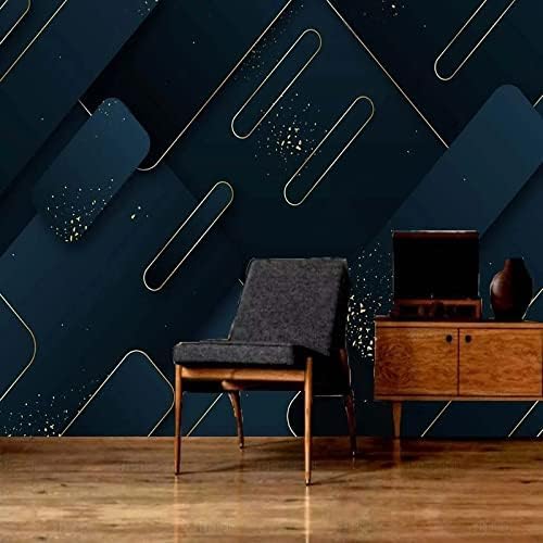 XLMING Kreative Retro Abstrakte Geometrische Linien Restaurant Bar Dekoration 3D Tapete Home Dekoration Wohnzimmer Sofa Schlafzimmer Tv Hintergrund Wand-250cm×170cm