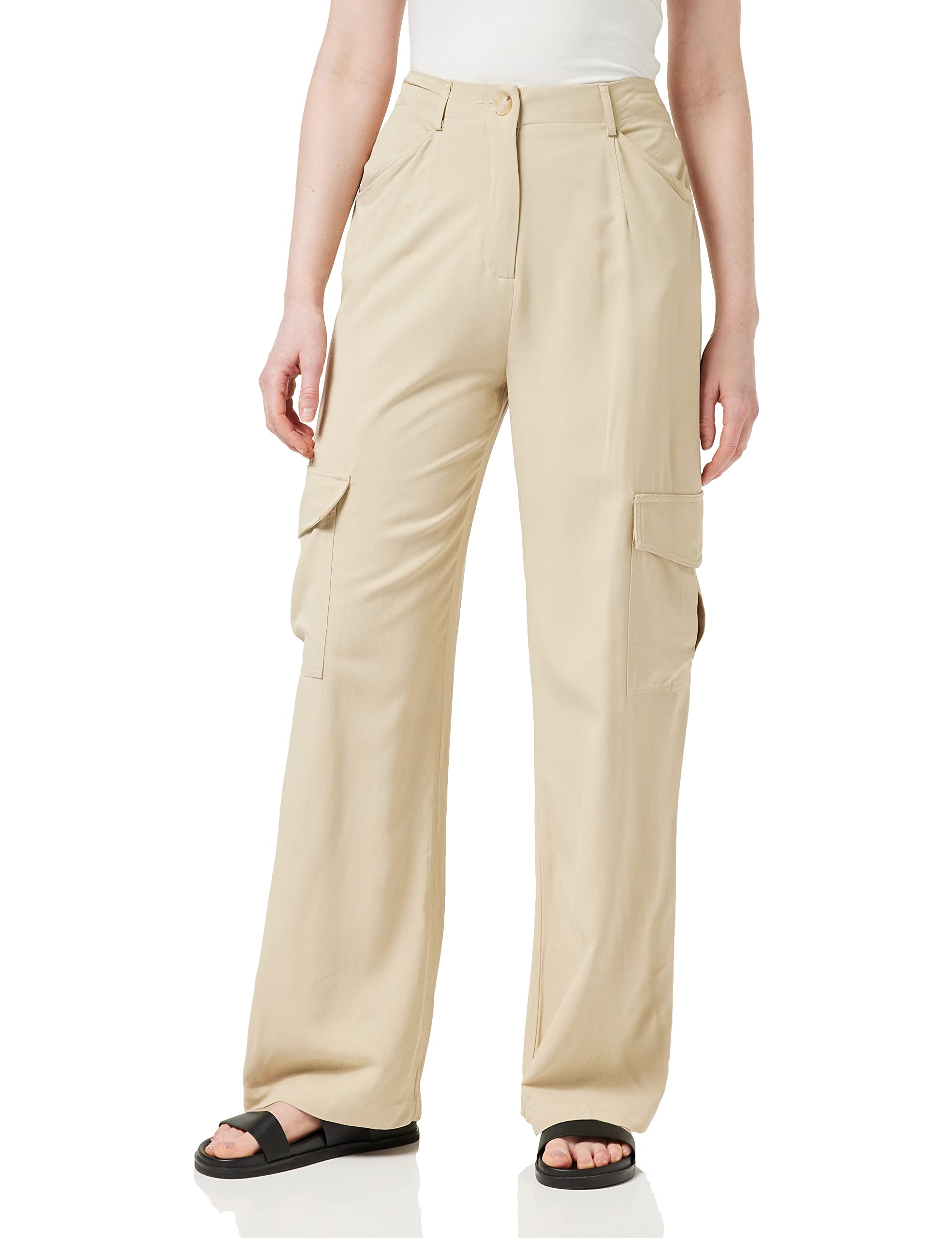 Peppercorn Milla Mid Waist Cargo Hosen | Hosen Damen In Beige | Frühling Hose | Größe Xxl