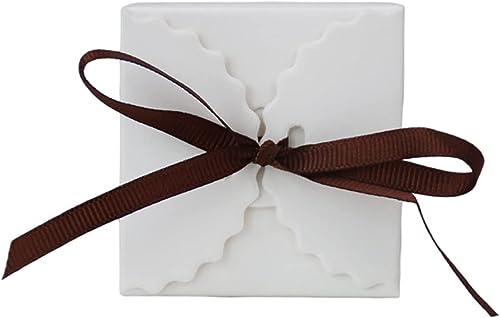 Box für Geschenke, Süßigkeiten-Box, 10/20 Stück Wellenmuster-Papier-Süßigkeitsschachtel, Hochzeitsbevorzugung, Geschenkbox, Verpackungsbeutel, Hochzeit, Geburtstag, Partyzubehör (Farbe: Weiß, Größe: 1