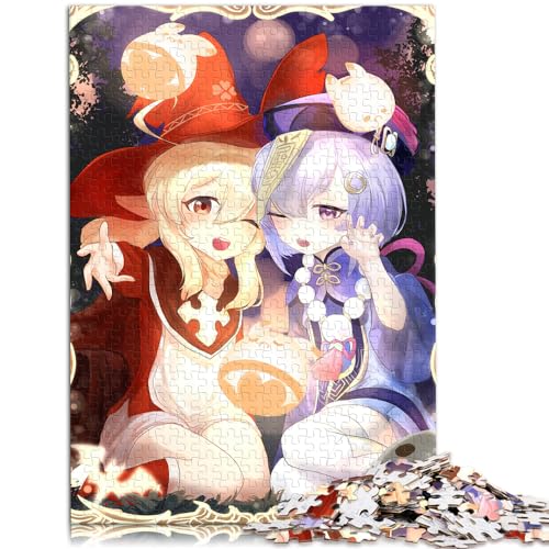 Puzzles für Genshin Impact Klee, 1000-teiliges Puzzle aus Holz, Spaß für Aktivitäten zu Hause, Geburtstagsgeschenk, Reisegeschenk, 1000 Stück (50 x 75 cm)