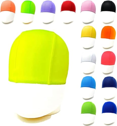 Professionelle Schwimm-Kopfhörer aus Polyester, einfarbig, Mengenrabatte, Unisex, Schwimmbekleidung, Menge Packungen von 50 – 100 – 250 – 500 – 1000 Stück (Fluo gelb, Menge 50 Stück)