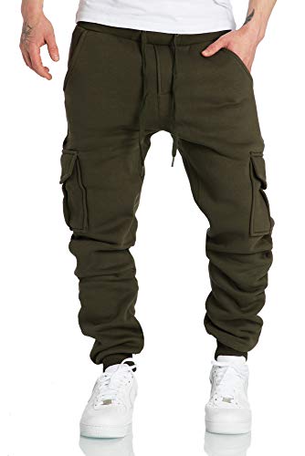 Amaci&Sons Herren Cargo Jogginghose Sporthose Sweatpants Jogger Trainingshose 2016 Khaki XXL