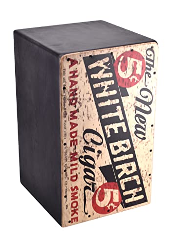 VOLT Cool Cajon 2 „The Birch“, Professionelle Cajon mit einstellbarem Snaresystem, Birkenholz, 4-fach Lackierung, Schlagfläche bedruckt, Made in Spain