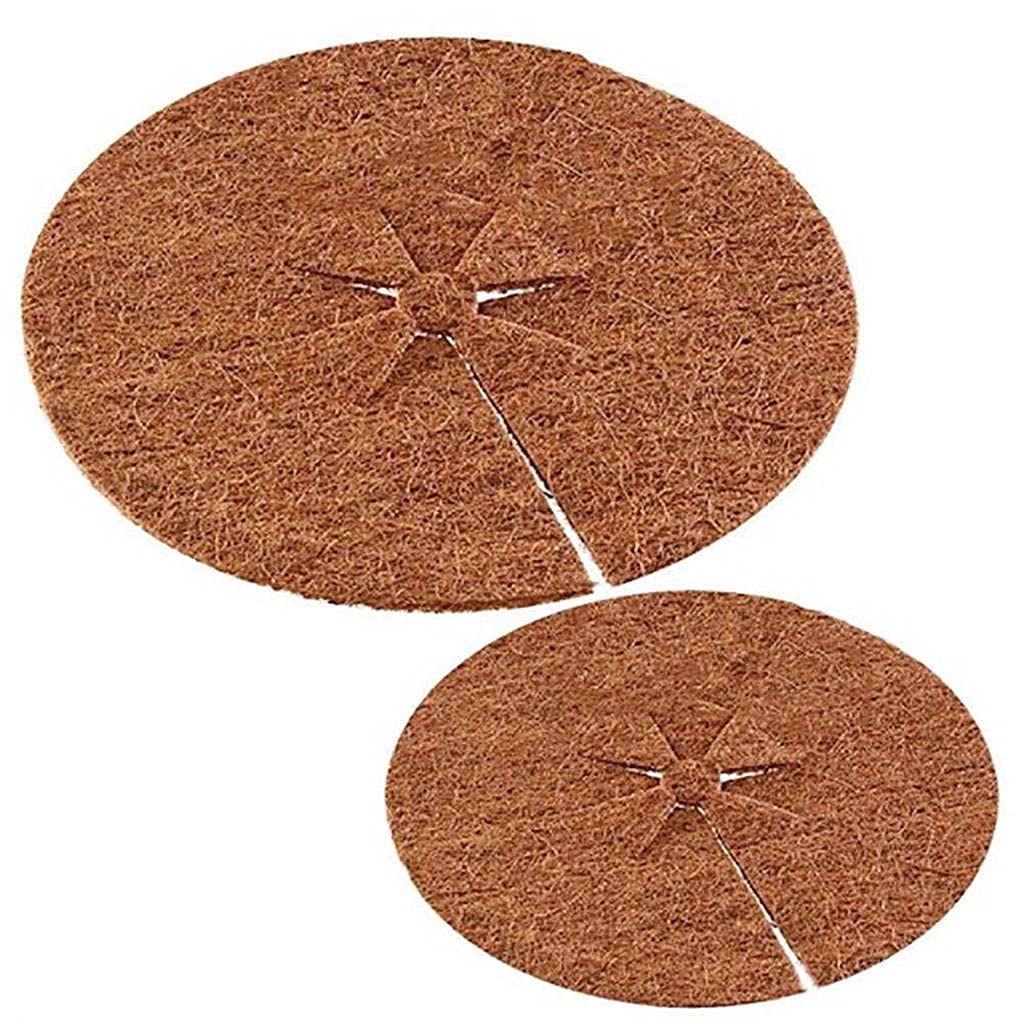 BFVAKBKYT Nicht gewebter Baum Mulch Ring Baumschutz, Coconut Mulch Cover Mulch Disc Plant Cover Coir Mat, for Gardening Mulch Disks(40cm)