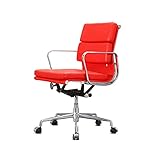 TBSZCM Home Work Chair Office Chairs Boss Chairs Managerial Chairs Office Chair in Red Red Leather Run Forward