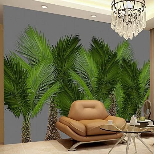 XLMING Kunst Abstrakte Palme Grüne Pflanzen 3D Tapete Home Dekoration Wohnzimmer Sofa Schlafzimmer Tv Hintergrund Wand-200cm×140cm