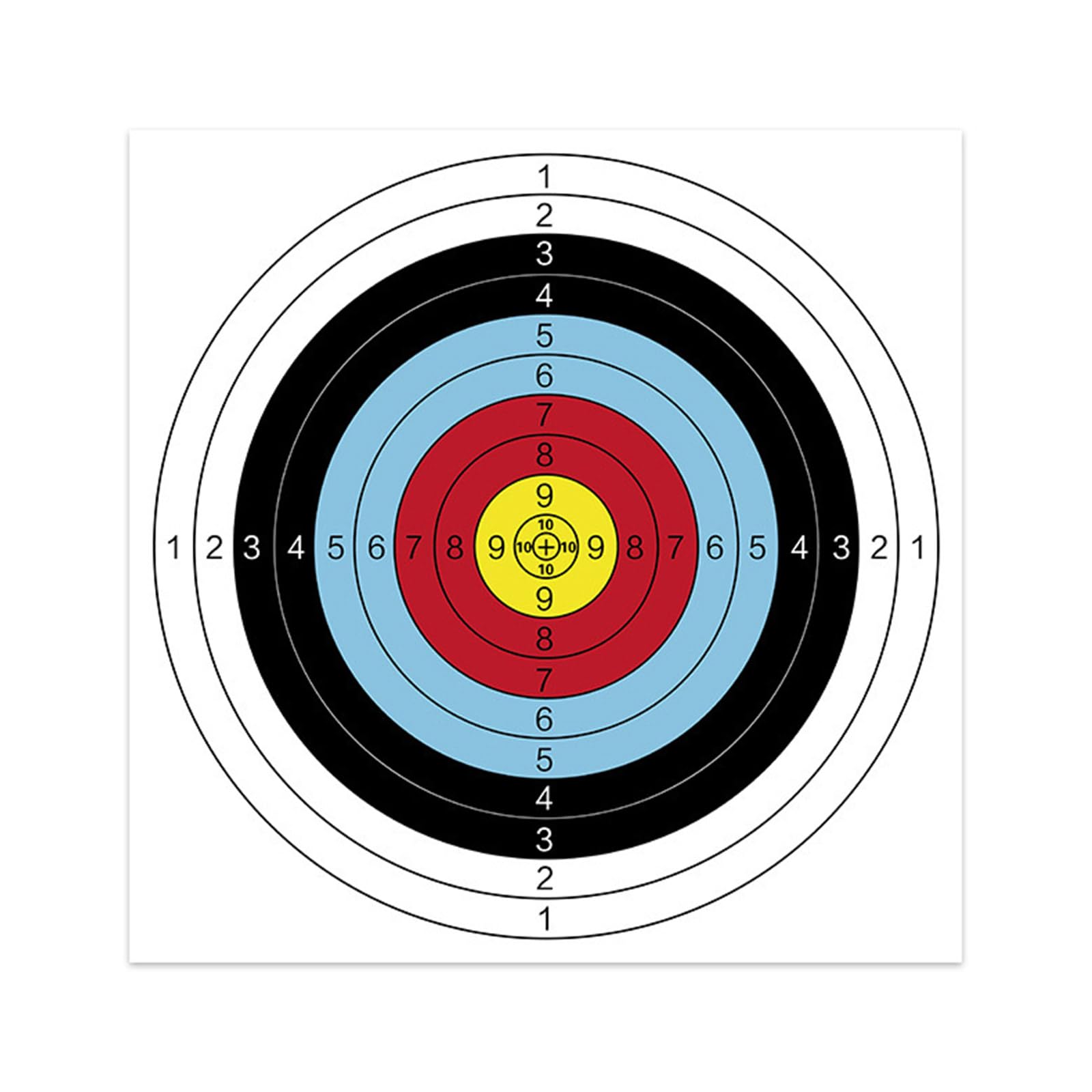 Mllepjdh 30 Blatt Schießklebeaufkleber Zone Targeted Paper Bogenschießen Papierziele Schießen Selbstklebende Spritzziele