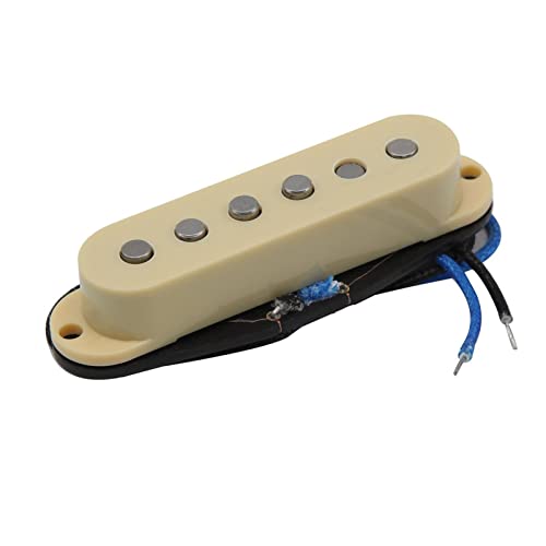 ZENGXUE Vintage Alnico 5 Gitarre Pickup Versetzte Einzelne Spule Pickup Gelbe Farbe Humbucker Tonabnehmer Set (Color : Middle Pickup)