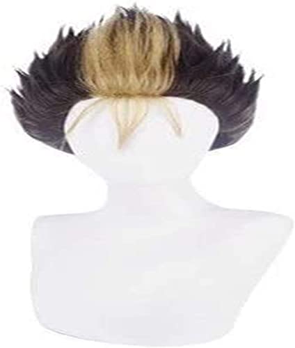 LINLINCD-Wig Anime Cosplay Anime Perücke Haikyuu!!Yu Nishinoya Färben und Färben Schwarze Kurzhaarperücke Cosplay Comic-Con Halloween Party Karneval Männer und Frauen Anime Fans Geschenk KEEBON