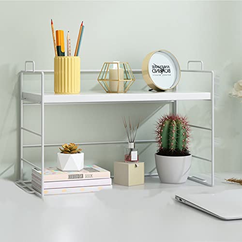 QYZUJIKL Bücherregal Desktop Bücherregal Schreibtisch Rack, Schmiedeeisen Desktop Display Stand