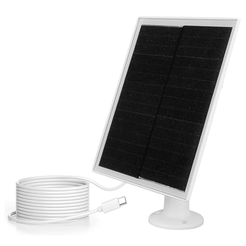 Fossthiroy 10 W 5 V Solarpanel-Ladegerät für wiederaufladbare Akku-Kameras, IP65 wasserdicht, Typ-C