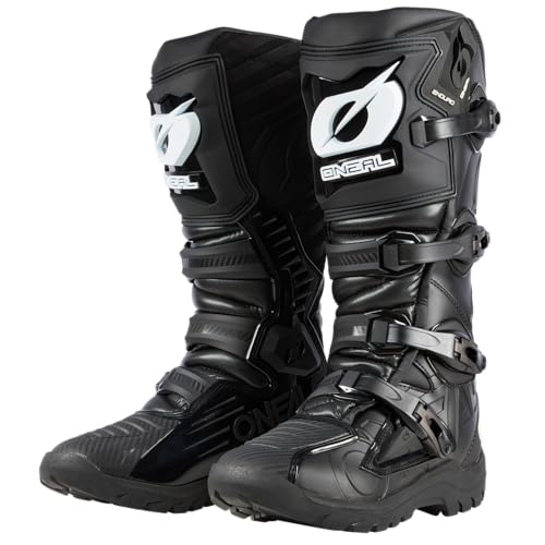 O'NEAL | Motocross-Stiefel | Enduro Motorrad | Fuß & Schaltzonenschutz, Mikrofaser Hitzeschutz, Perforiertes Innenfutter für bessere Belüftung | Boots RMX Enduro | Erwachsene | Schwarz | Größe 46