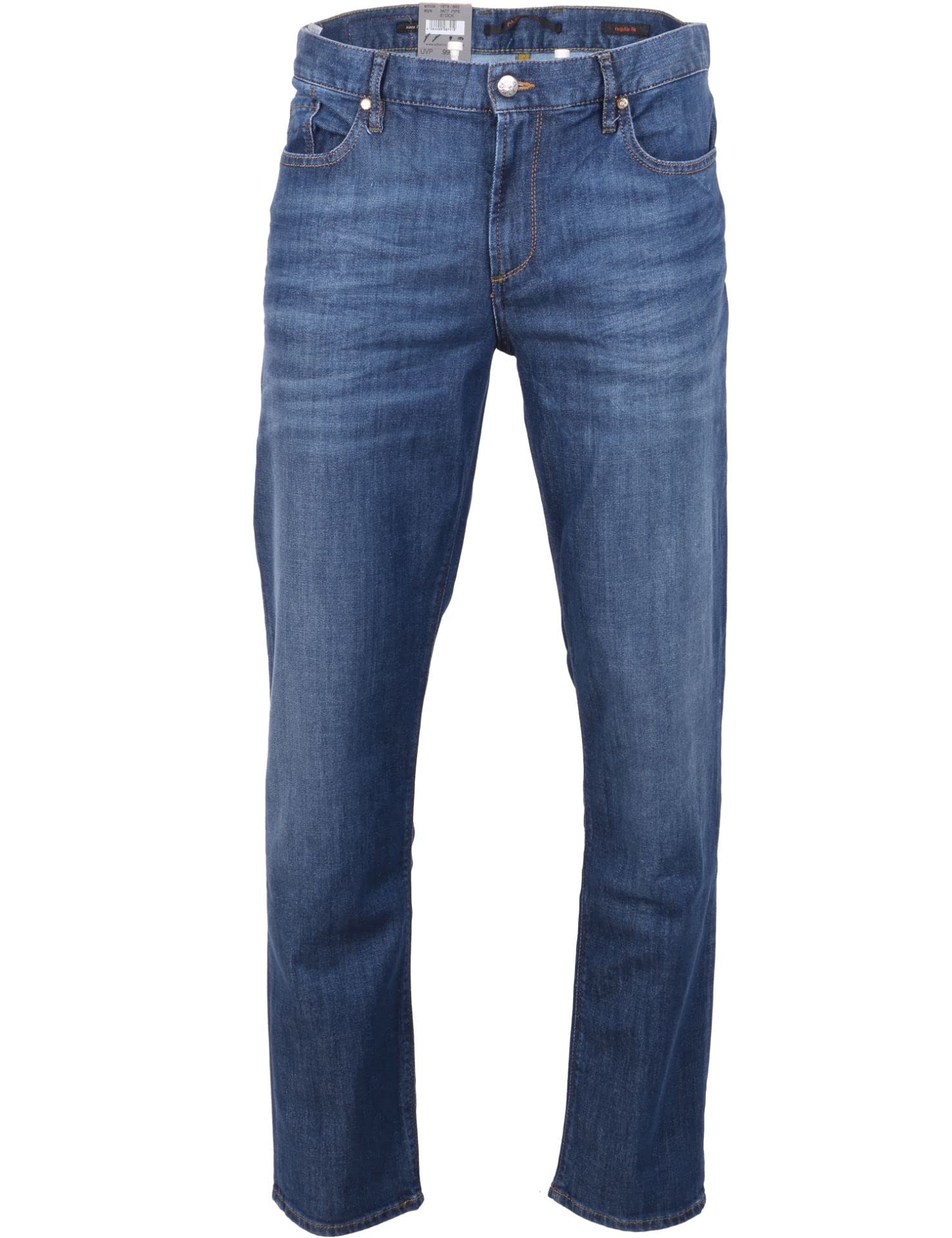 ALBERTO Herren Jeans Pipe Regular fit - blau 33/32