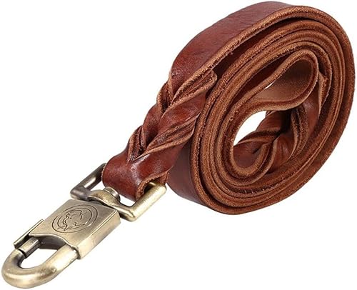 Hundeleine, Rollleinen für Hunde Hundekette Leine Leder Große Hundeleine Pet Walking Training führt Halsband (Size : 1.7m)