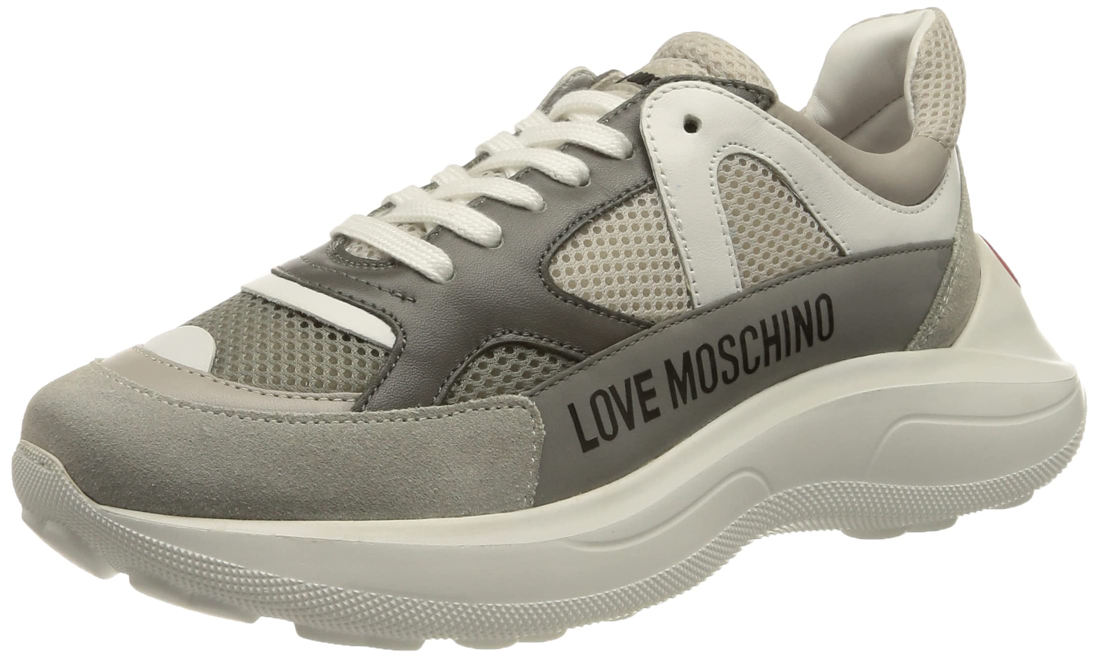 Love Moschino Damen Nuova pre-Collezione Primavera Estate 2022 Gymnastikschuh, Grigio, 35 EU