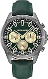 Police Herren Analog Quarz Uhr mit Leder Armband PEWJF0005801