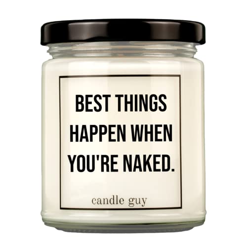 candle guy Duftkerze | Best things happen when you're naked. | Handgemacht aus 100% Sojawachs | 70 Stunden Brenndauer