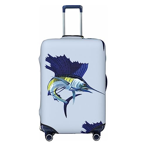 Miniks Blue Fish Reisegepäckabdeckung, robuster Kofferschutz, passend für 45,7 - 81,3 cm große Gepäckstücke, Größe XL, Schwarz, X-Large