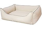 CopcoPet Rocco Hundebett Hundesofa Wendebett Kunstleder XXL ca. 125 x 100 cm Beige