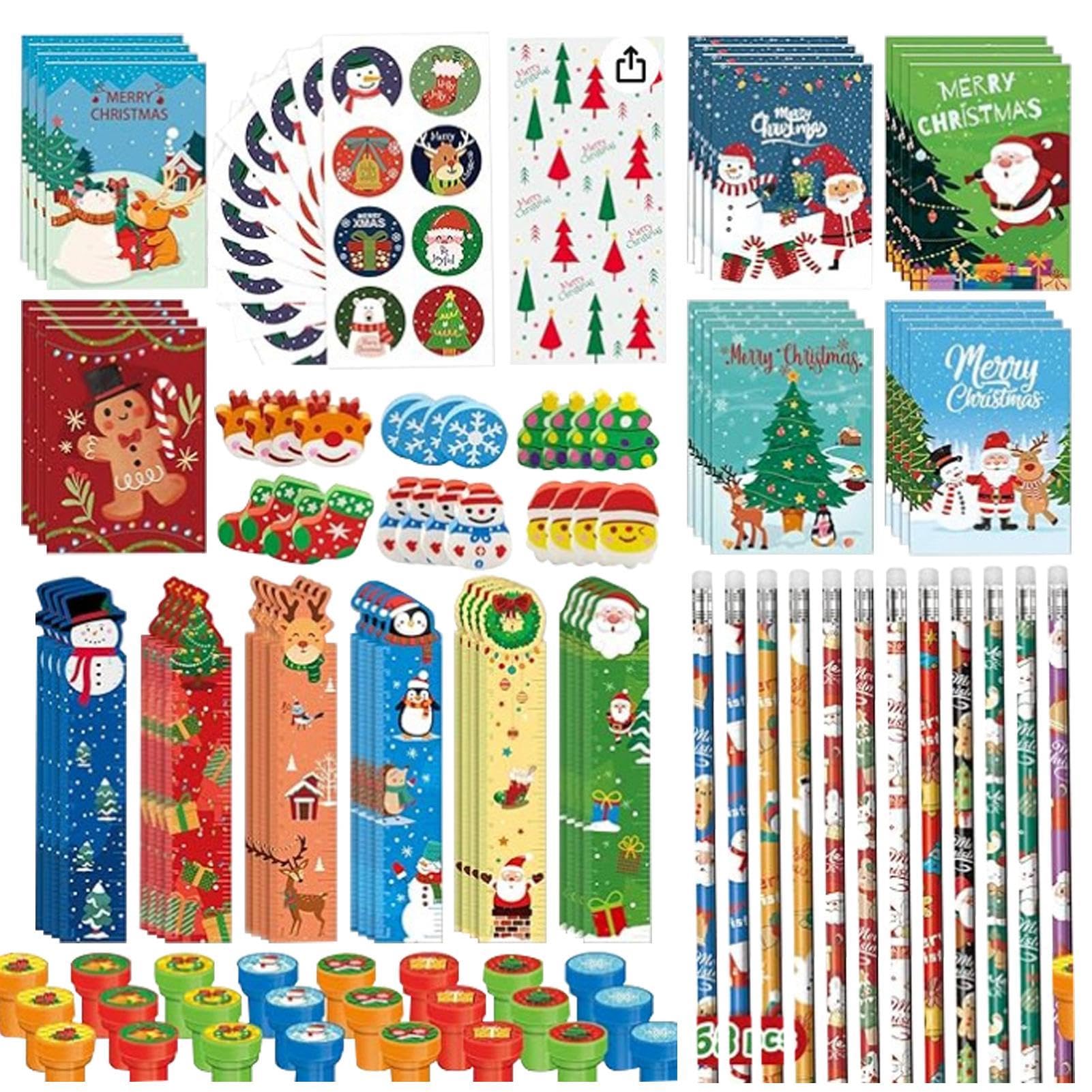 Weihnachts-Briefpapier-Set – 168-teiliges Weihnachts-Schul-Briefpapier-Set | Studentenspielzeug Weihnachts-Cartoon-Briefpapier | Back To School Delight Home School Studying Briefpapier Für Wohnheim |