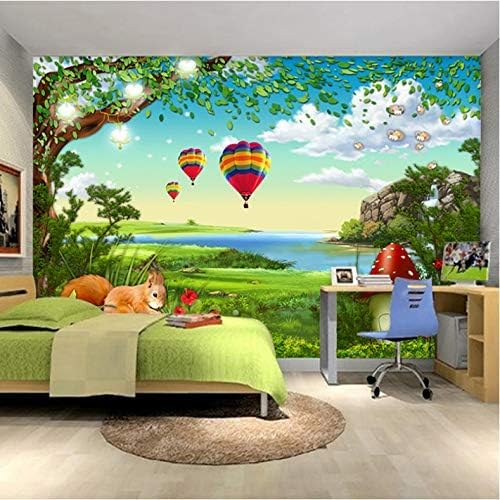 XLMING Cartoon Wald Kinderzimmer 3D Tapeten Home Esszimmer Sofa Schlafzimmer Wohnzimmer TV Hintergrund-400cm×280cm