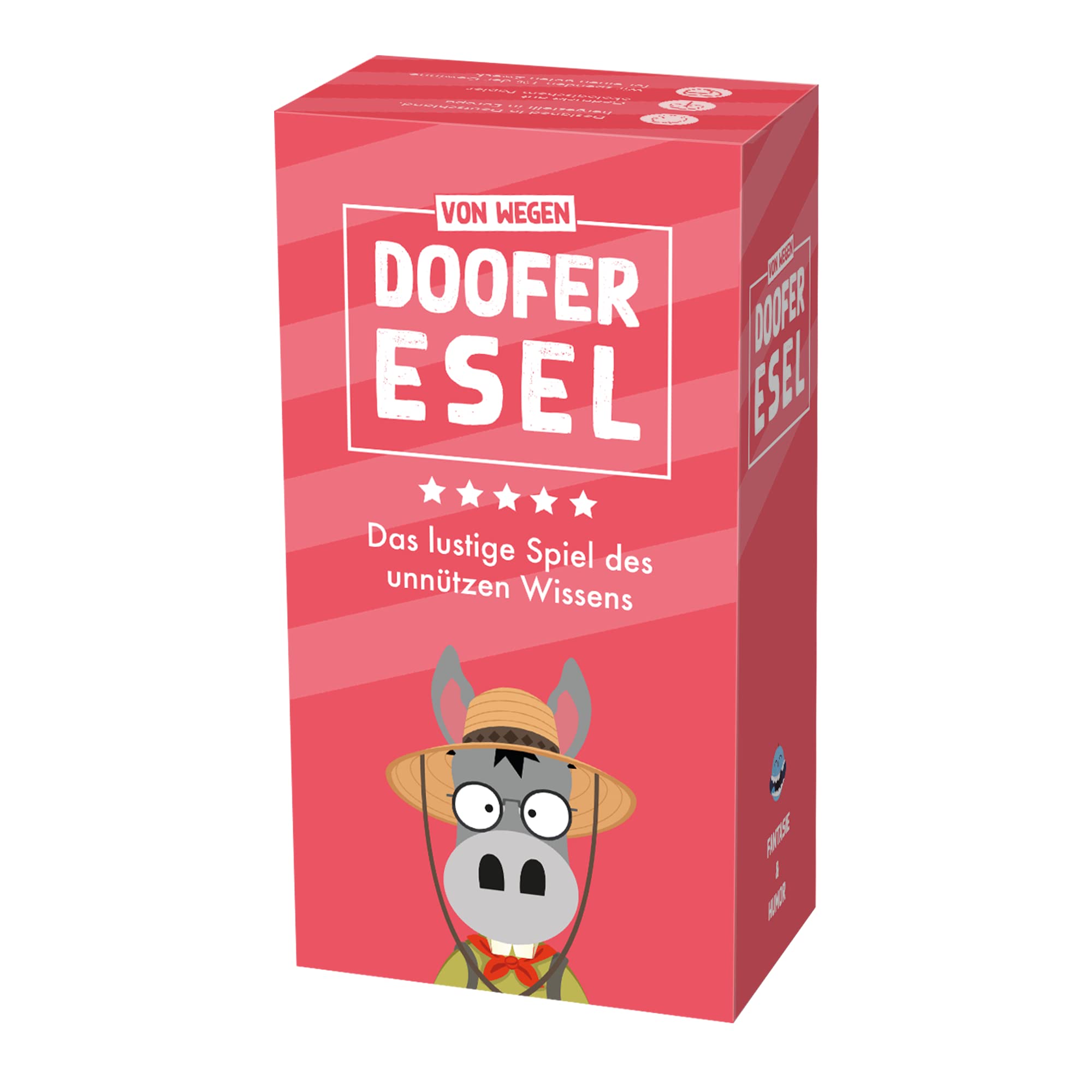DOOFER Esel - Das lustige Spiel des unnützen Wissens - Spiel der Kreativität, des Bluffs und Humors - Kartenspiele für Erwachsene und Kinder - Gesellschaftsspiel ab 14 Jahre