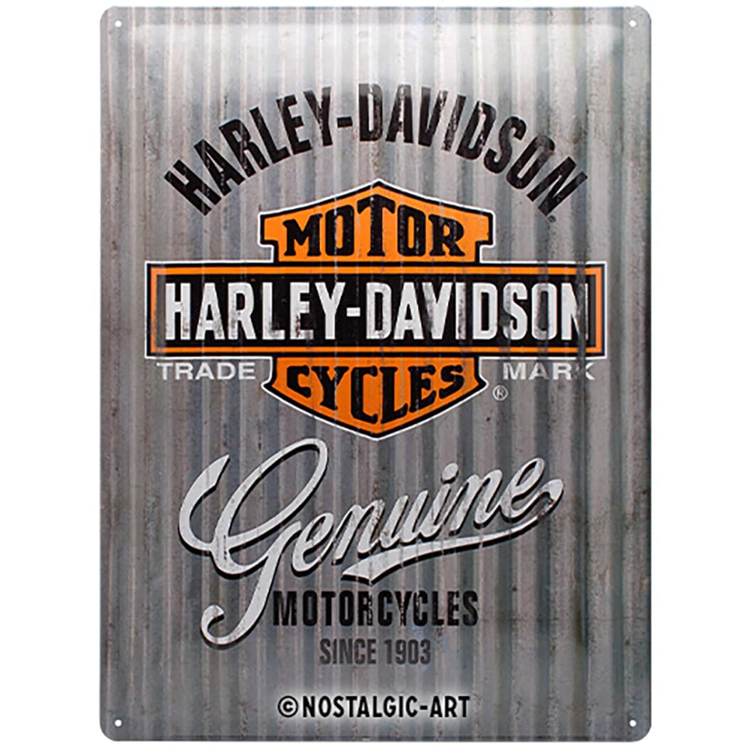 Nostalgic-Art Retro Blechschild, 30 x 40 cm, Harley-Davidson – Metal Wall – Geschenk-Idee für Biker, aus Metall, Vintage Design