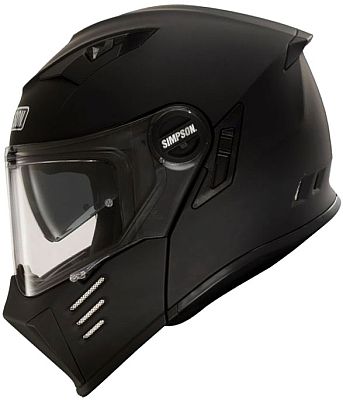 Simpson Darksome Solid Motorrad Klapphelm Schwarz Matt M