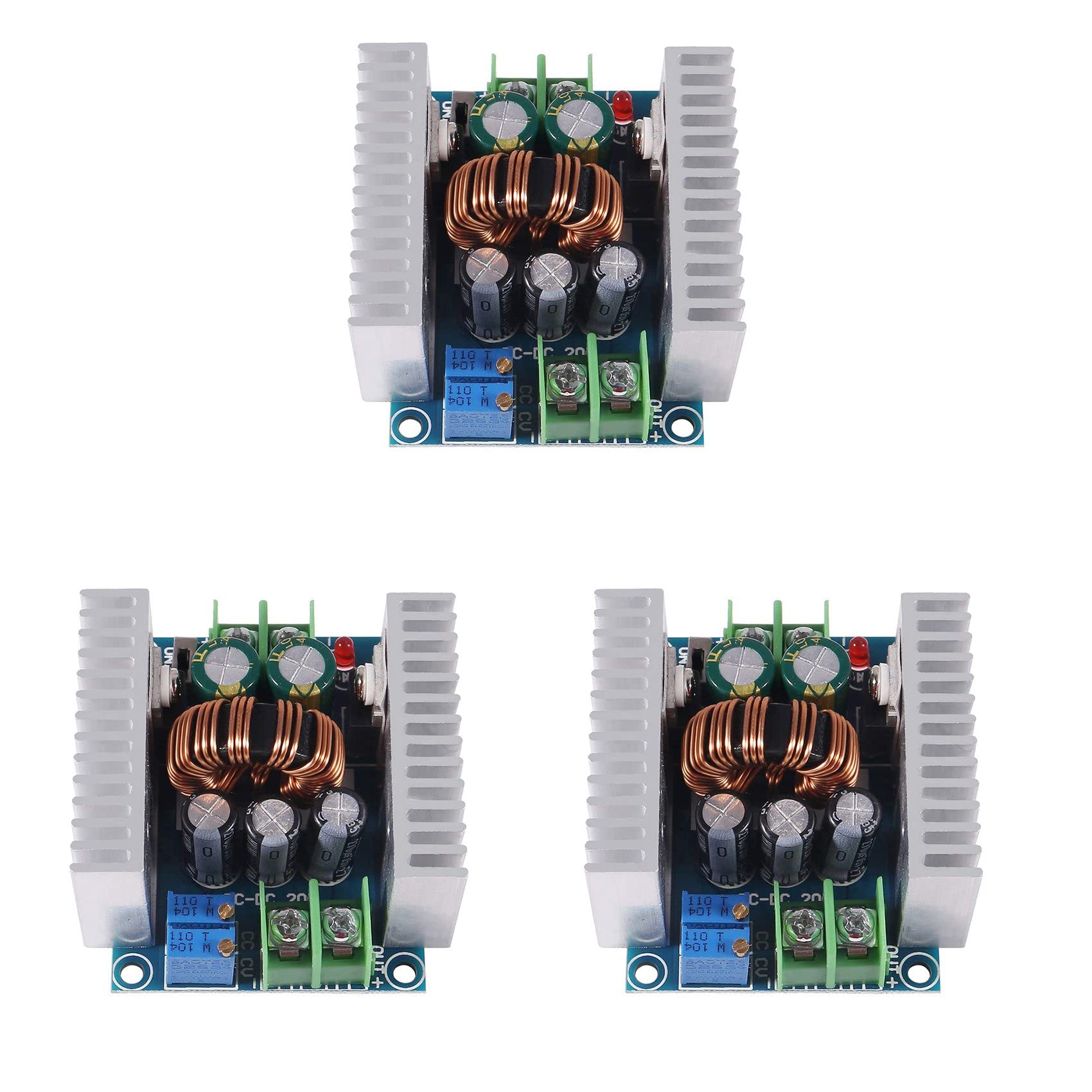 Kiudduy 3X Modul Einstellbarer DC Spannungs mit 6-40 V Bis 1,2-36 V Spannungs Regler Konstant Strom Modul