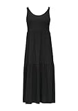 QS Damen 2146451 Midi Kleid mit Volants, schwarz 9999, XS