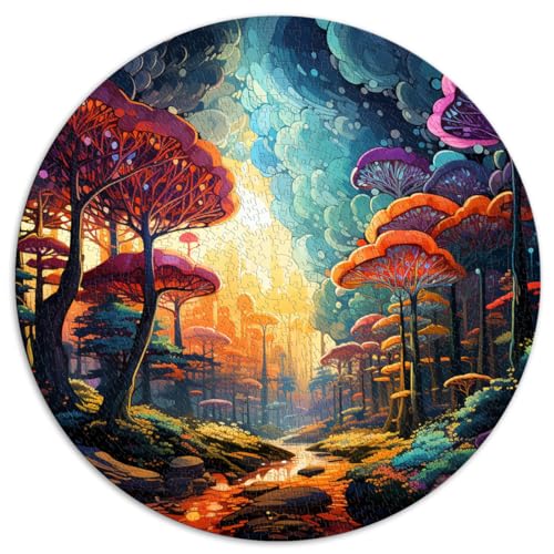 Jigsaw Puzzle Gift beautiful forest colorf 1000 Piece Puzzle for Adults 67.5x67.5cm Relax Puzzles Games with Fully Interlocking & Randomly Shaped Pieces