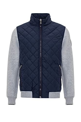 Cipo & Baxx Herren Übergangsjacke Steppjacke Sweat Rautenmuster Jacke CJ295 Dunkelblau XXL