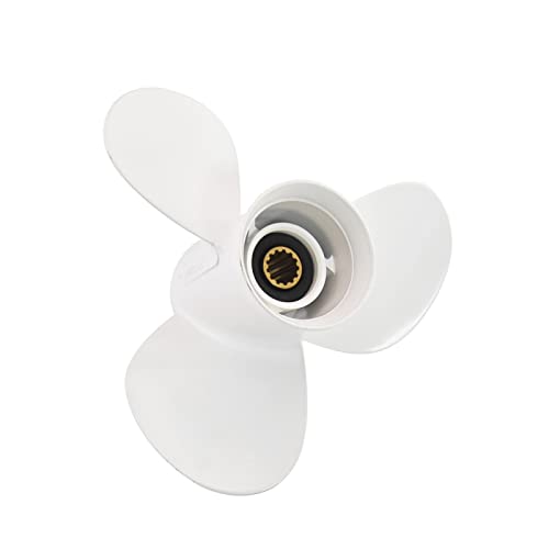 DOFABI Außenbordpropeller for Yamaha, 25 PS, 30 PS, 40 PS, 48 PS, 50 PS, 60 PS, 11 1/8 x 13, Schraubenmotor aus Aluminiumlegierung, Motorteil, 3 Flügel, 13 Spline Bootsmotorpropeller