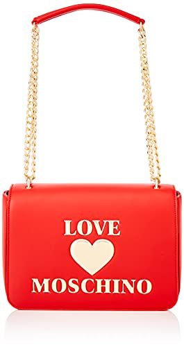 Love Moschino, Schultertasche für Damen, Kollektion Herbst Winter 2021, Einheitsgröße, rot - Größe: Einheitsgröße