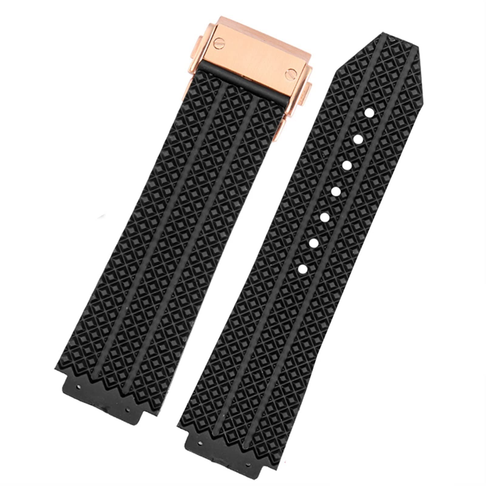 OPKDE Uhrenarmband für Hublot Big Bang Silikon-Uhrenarmband, 26 mm x 19 mm, 25 mm x 17 mm, wasserdicht, Gummi-Uhrenarmband, 25-17mm, Achat