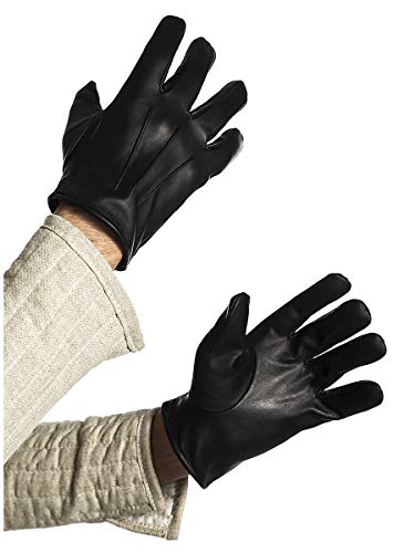 Andracor Robuste Handschuhe aus echtem Leder für Verschiedene LARP-Charaktere - individuell einsetzbar für Mittelalter, Fantasy, Cosplay & Freizeit - Farbe: schwarz - Größe: XL