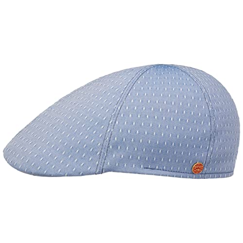 Mayser Paddy Miami Flatcap Schirmmütze Schiebermütze Herren - Made in The EU mit Schirm, Futter Frühling-Sommer - 60 cm blau