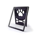 LZSSH Haustiergittertür, Magnetische Klappe Automatisch Abschließbare Haustiertür, für Mittelgroße Hunde Katzen, Einfache Montage(Color:C)