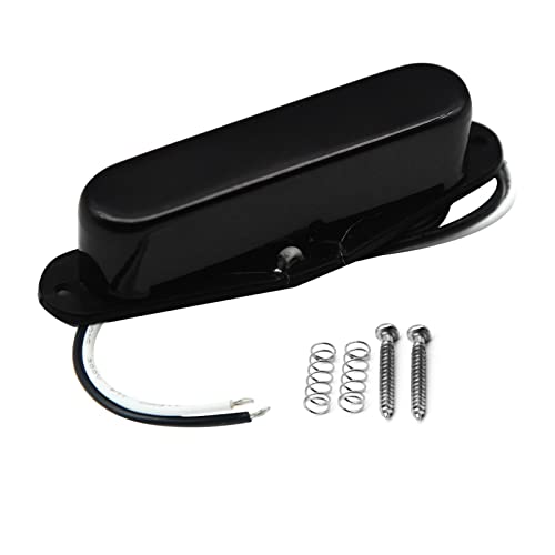 ZENGXUE Alnico 5 Hals Einzelspule Pickup E-Gitarren-Pickup Chrom/Gold/Schwarz Optional Geeignet Für E-Gitarre Geeignet Humbucker Tonabnehmer Set (Color : Black)