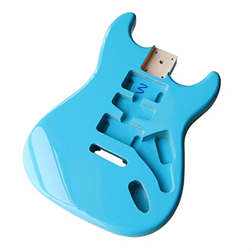 Gitarrenkörper Gitarrenkörper-E-Gitarre-Körper-Pappel-Holz Für St. Gitarren-Fass-Gitarrenkörper-DIY-Körper Gitarrenkörper (Color : Blue)