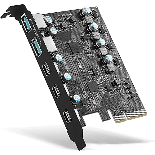 Yunnaty PCIe auf USB 3.2 Gen 2 Adapter Karte PCI Express Erweiterung Karte PCI-E Add-On Karten Riser für PC 10/8/7 und