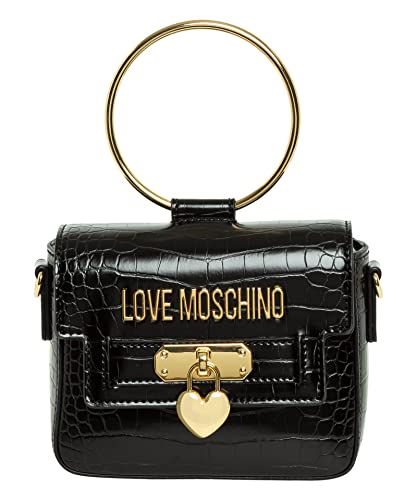 Love Moschino Damen Borsa Pu St.Croco Nero Umhngetasche, Schwarz