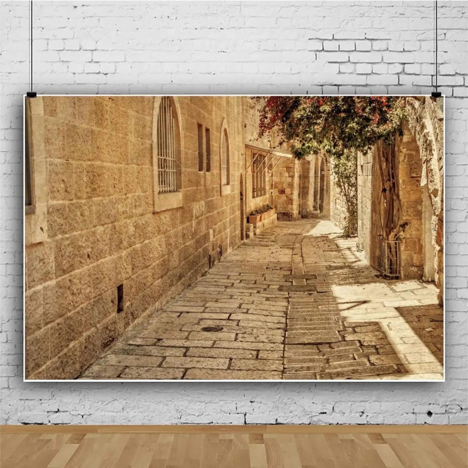 Jerusalem Alte Schmale Straße Fotografie Kulisse Für Hochzeitsfeier Hintergrund Zubehör Erwachsene Kinder Fotokabine Tapete 350x230cm