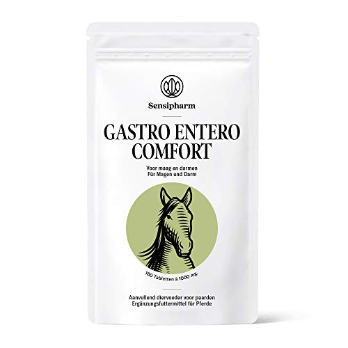 Sensipharm Gastro Entero Comfort - Hilft Natürlich bei Kolik, Durchfall, Magen, Darmen, Verdauung - 180 Tabletten a 1000 mg. für Pferde