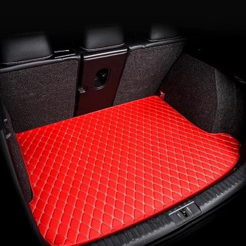 Auto Leder Kofferraummatten Auto Boden Stamm Teppich Teppiche Matten Auto Zubehör Auto-Styling Matte Teppich Für Kuga Für Escape 2013 2014 2015 2016 2017 2018 Schutzmatten(RED SIGIE)