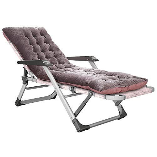 YTGDBDG Sonnenliege, Schwerelosigkeitsstuhl, 52 cm breit, Liegestuhl, Terrassen-Schwerelosigkeitsstuhl, Verstellbarer Loungesessel mit Massage-Armlehne und Baumwollpolster – Fer