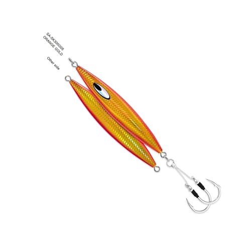 Daiwa Jig Saltwater SA-SK170G05 Saltiga SLK Metaljig, 170 g, 7/0 Assist-Haken, Orange