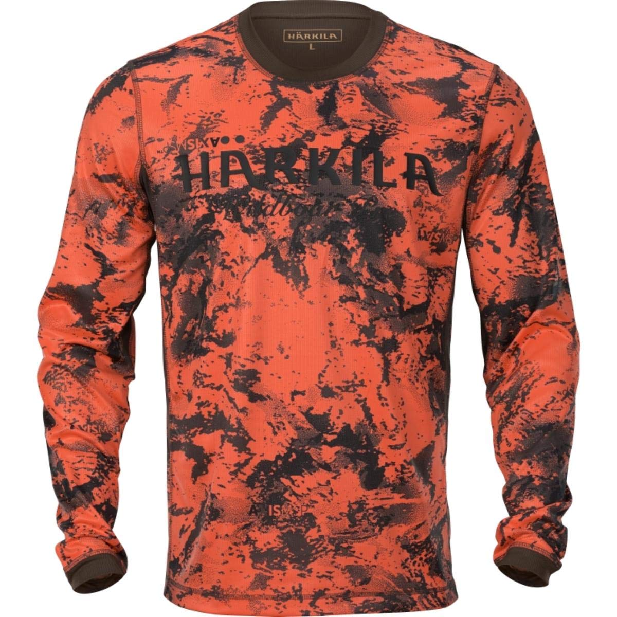 Härkila Wildboar Pro Langarmshirt, AXIS MSP Orange Blaze/Shadow Brown, Gr. 3XL