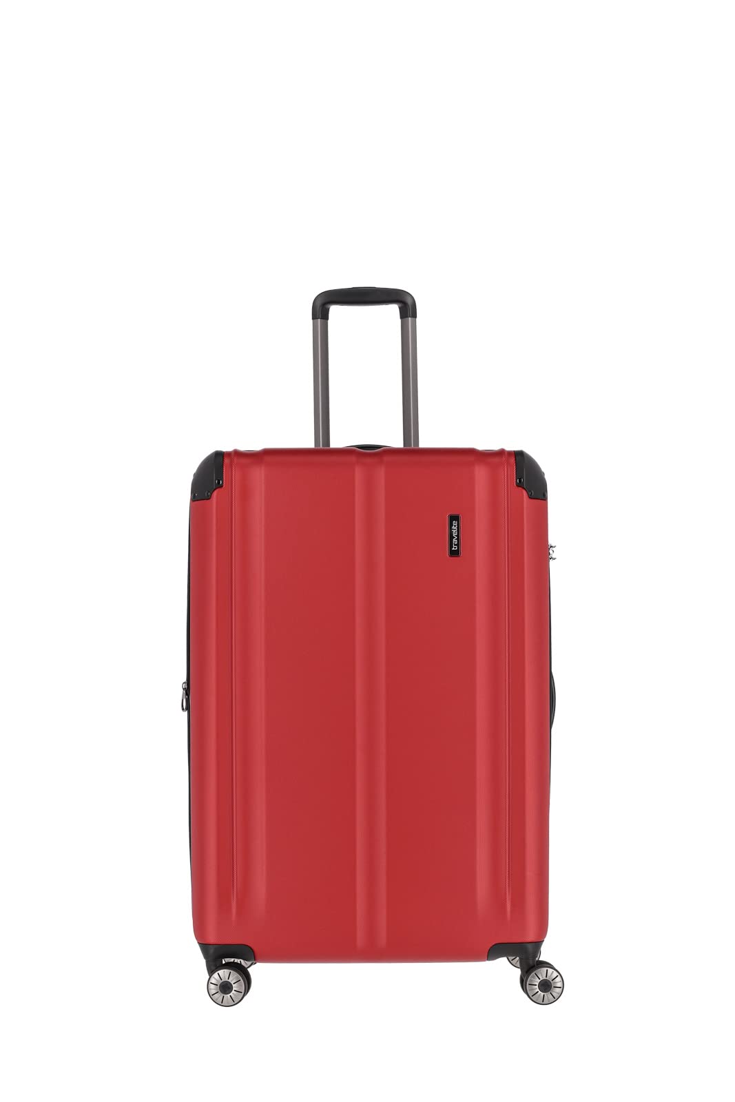 travelite Hartschalenkoffer groß, erweiterbar, 4 Rollen, CITY, Trolley mit kratzfester Oberfläche, TSA Schloss, Dehnfalte, 77 cm, 113 - 124 Liter